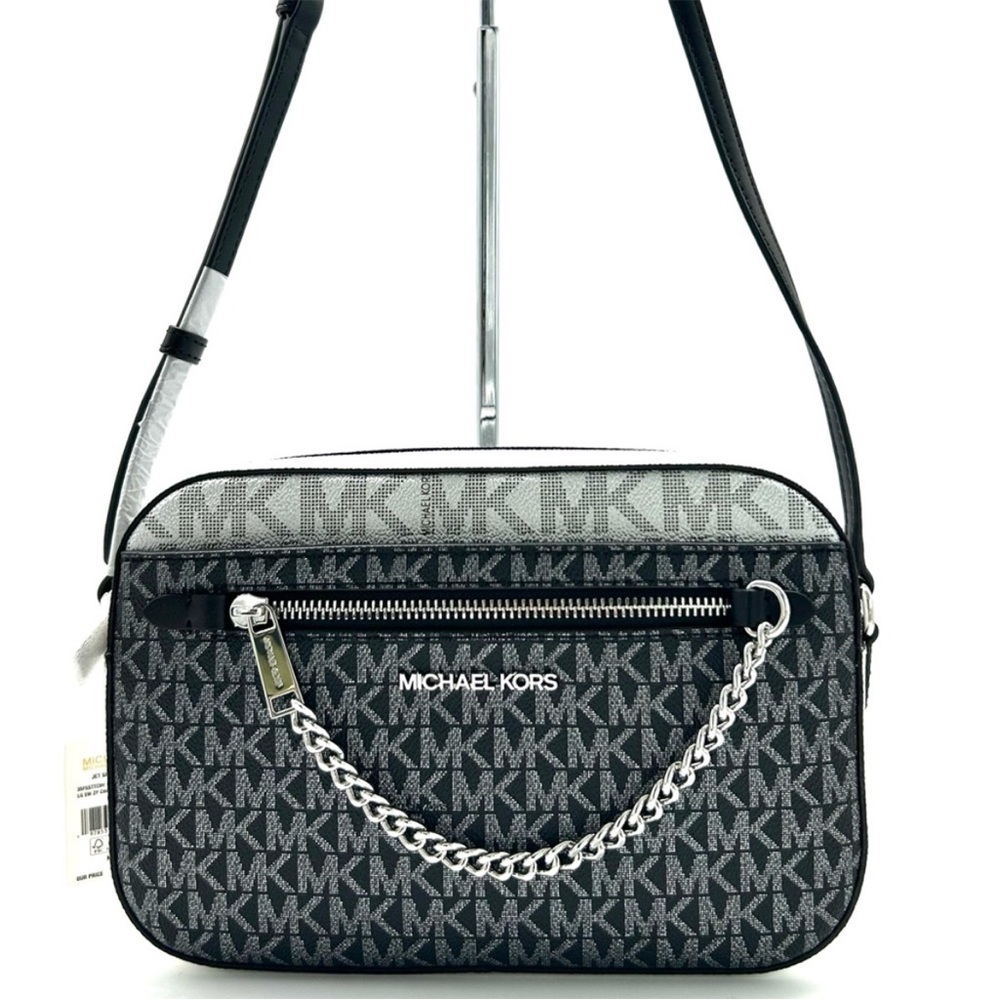 Michael Kors Jet Set Large Signature Logo Crossbody
Bag Black Multi - Picture 2 of 11